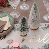 8675 chemin de table noel decoration florale sous bois