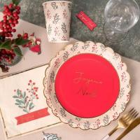 8701 serviette de table papier 3plis houx de noel