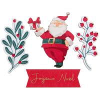 8704 decoration de table en bois a parsemer pere noel