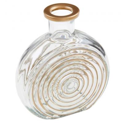 8715 vase spirale dore transparent