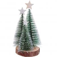 8736 centre de table decoratif sapin noel vert et blanc