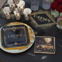 8741 serviette de table papier 3plis charleston gatsby retro chic