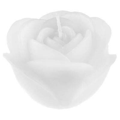 8815 bougie fleur rose blanche