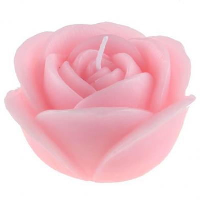 8815 bougie fleur rose rose