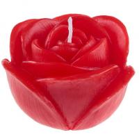 8815 bougie fleur rose rouge