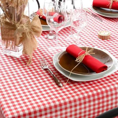 8822 decoration de table nappe intisse vichy rouge 5m