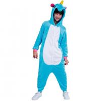 88339 age 5 a 6 ans costume enfant igurumi licorne bleu