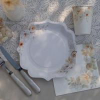 8956 decoration de table serviette tendresse naturelle florale champetre