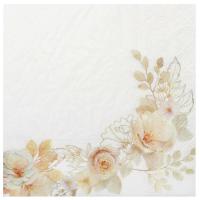 8956 serviette de table tendresse naturelle papier 3plis