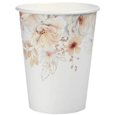 8958 gobelet carton naturel champetre floral