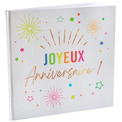 9030 livre dor joyeux anniversaire blanc multicolore