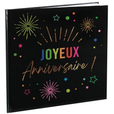 9030 livre dor joyeux anniversaire noir multicolore