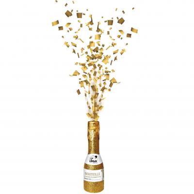 93012 mini bouteille de champagne confettis or