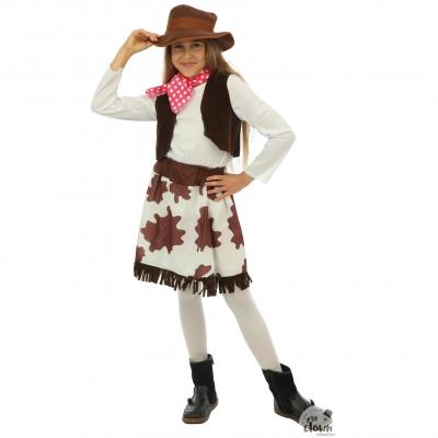 Costume Cow Girl 7/9 ans REF/98537 (Déguisement enfant fille)