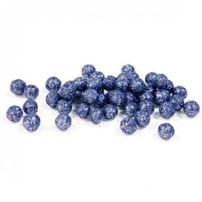 Décoration boule pailletée bleu marine, 0.8cm (x10grs) REF/ADT027
