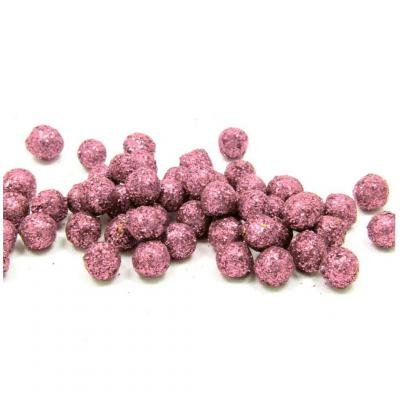 Décoration boule pailletée rose, 0.8cm (x10grs) REF/ADT027