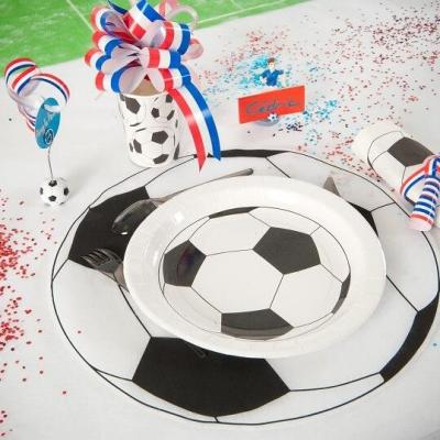 Assiette football en carton jetable