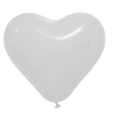 Bal196 ballon latex coeur blanc