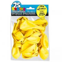 Balc10 ballon latex jaune metallique 30 cm