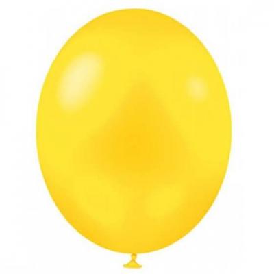 Ballon métallique jaune en latex 30cm (x25) REF/BALC10