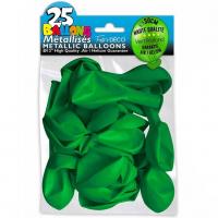 Balc13 ballon latex metallique vert 30cm