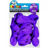 Balc18 ballon latex violet metallique 30 cm