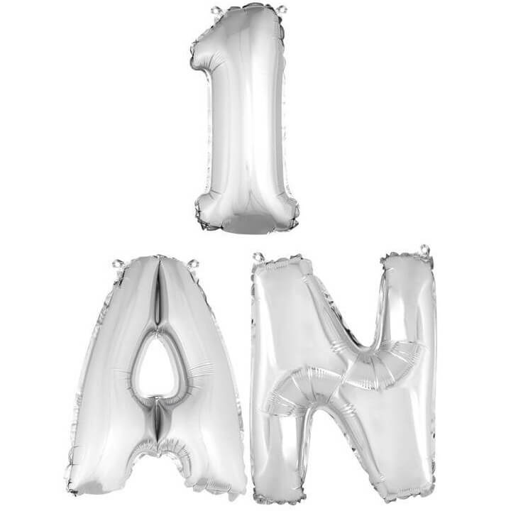 Ballon aluminium anniversaire or 4ans (x1) BA3000-BA3008