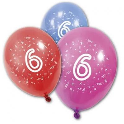 Ballon joyeux anniversaire fuchsia 20ans (x8) REF/4842