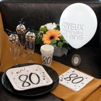 Ballon anniversaire 80ans blanc