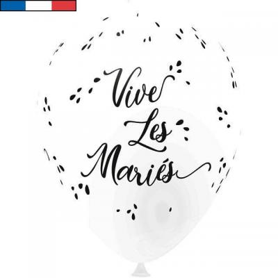 Ballon français musique blanc et noir en latex 30cm REF/0504
