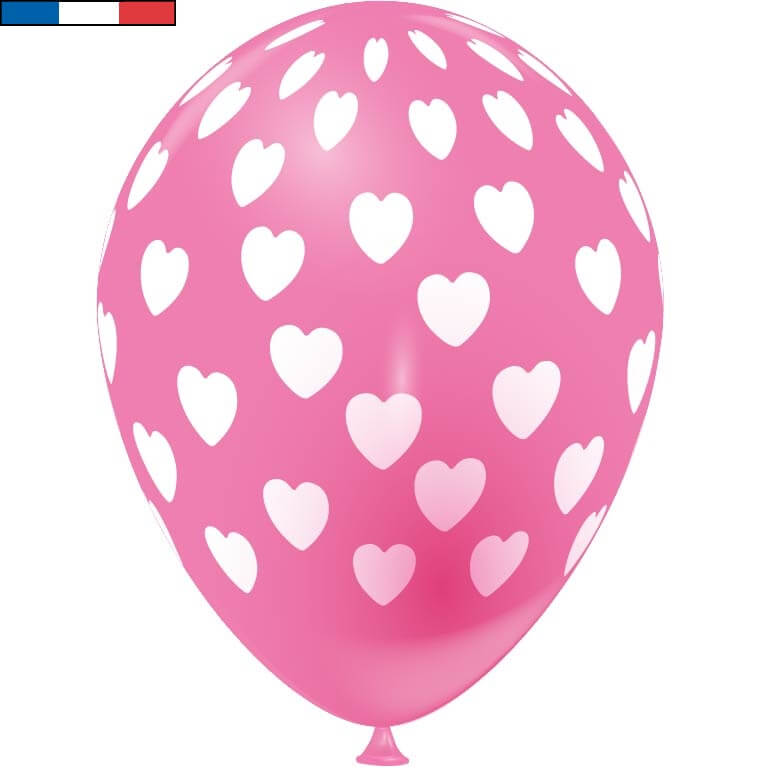 Ballon Coeur-Rose – La Boite à Dragées