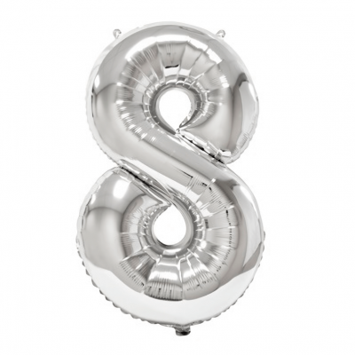 ballon alu géant chiffre numéro 6 six gris fêter un anniversaire