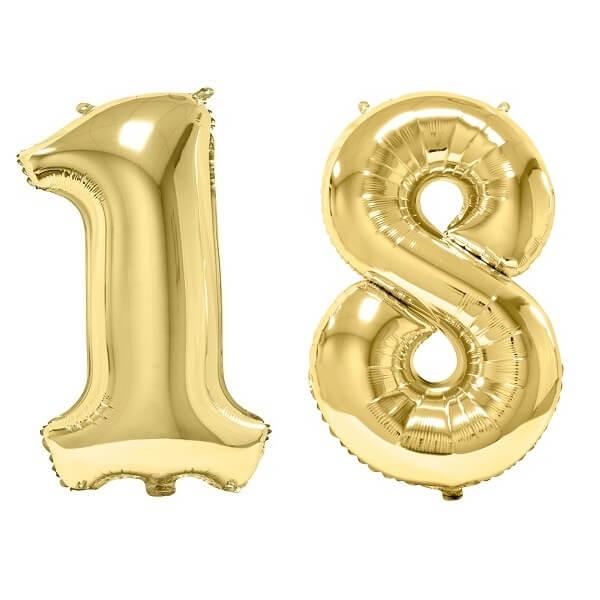 ballon banderole chiffre numéro 1 or doré premier anniversaire