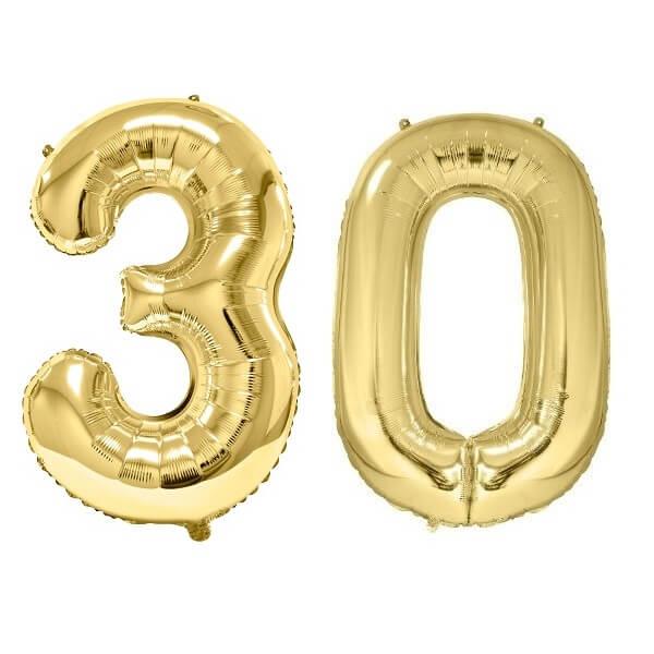 Ballon Bubble chiffre 30 anniversaire