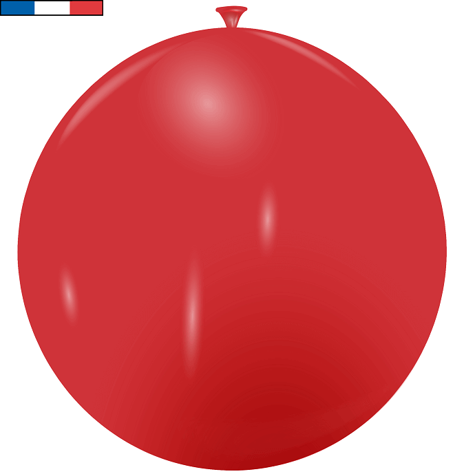 Ballon rouge métal latex