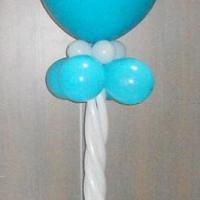 Ballon latex geant bleu turquoise biodegradable