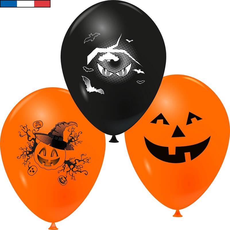 Ballon Halloween avec citrouille et chauve-souris REF/10275