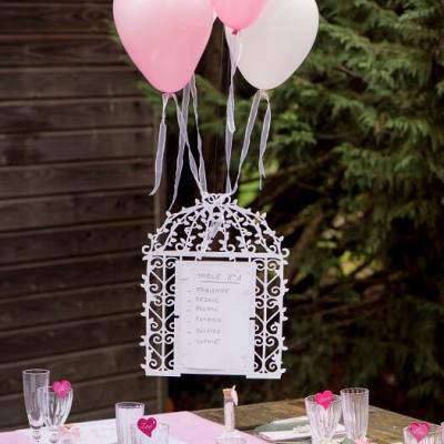 Ballon mariage coeur rose en latex