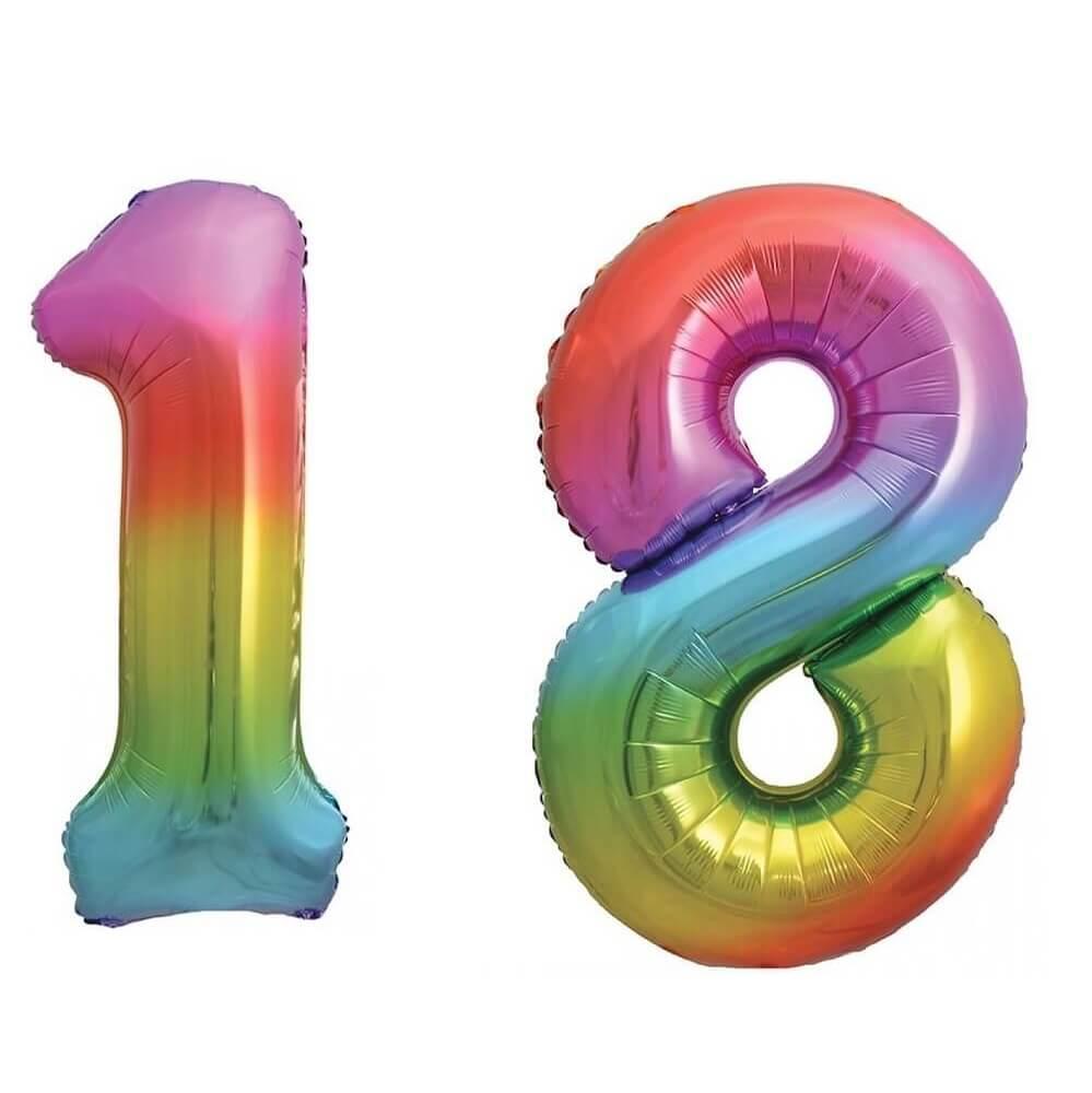 Ballons anniversaire 18 ans pas chers - ballons gonflables chiffre 18