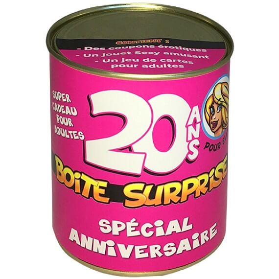 Boîte surprise anniversaire 20ans femme (x1) REF/BT20F