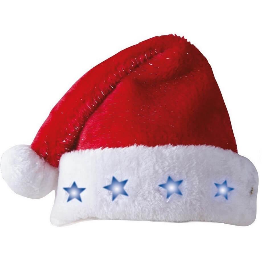 Bonnet de Noël lumineux avec étoiles - Feutrine - SILUMEN
