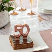 Décoration gâteau anniversaire bougie 20ans rose gold R/6932