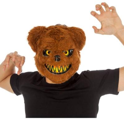 1 Masque adulte PVC ours brun tueur REF/C4421 (Accessoire de déguisement Halloween)