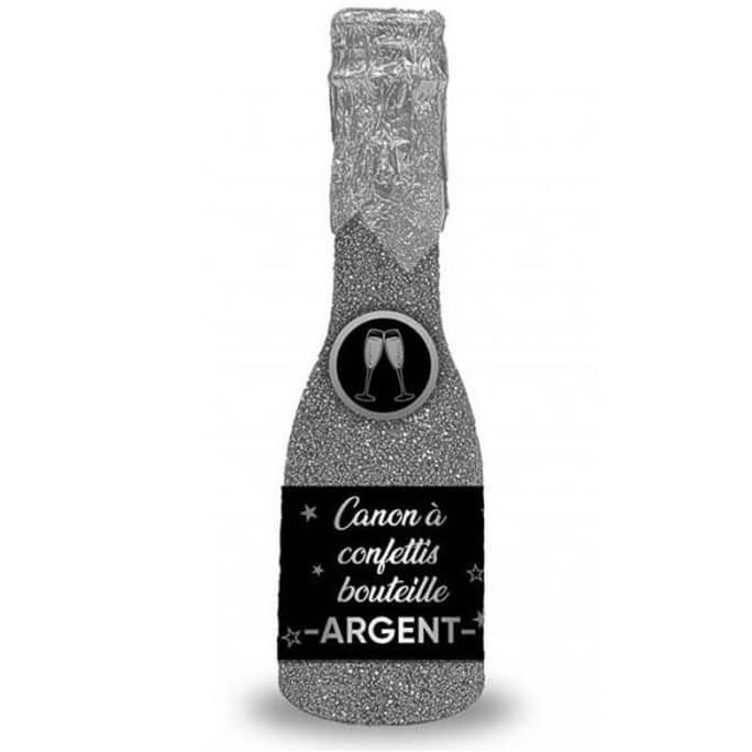 Canon à Confettis Etoiles Argent 15 Cms - Les Bambetises
