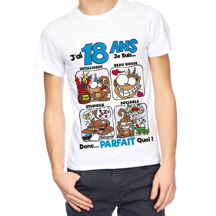 Tee-shirts Cadeau 18 ans - Livraison Gratuite