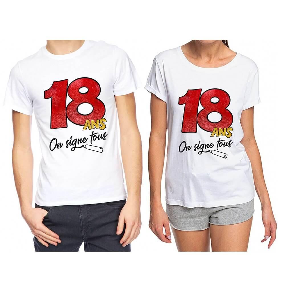 T-shirt 18 ans avec feutre pour dédicace REF/TNSOSS202
