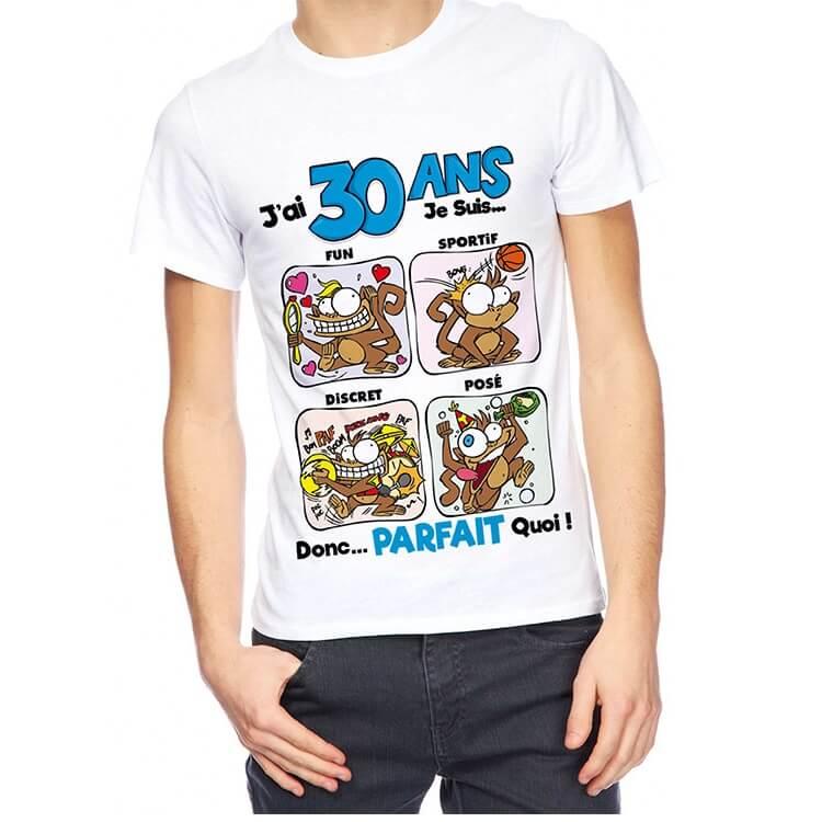 Tee-shirts Cadeau anniversaire 30 ans - Livraison Gratuite