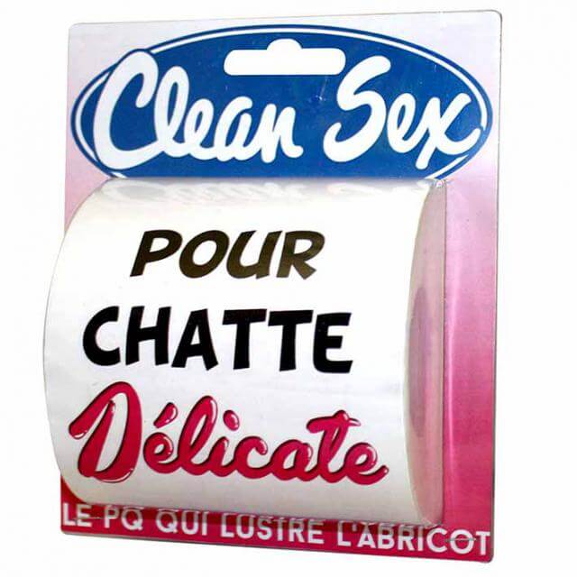 Cadeau humour: Papier toilette clean sex femme REF/PQ12