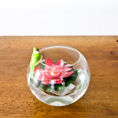 Centre de table vase boule en verre