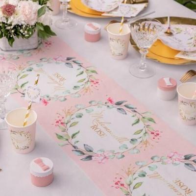 Chemin de table baby shower fille